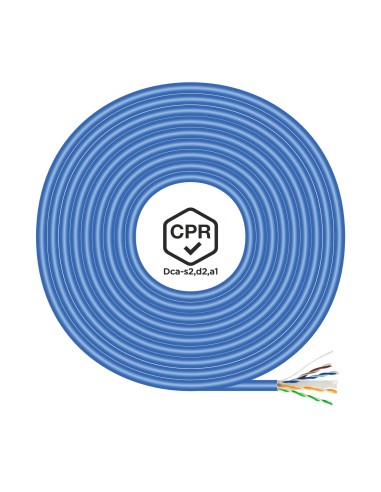 AISENS Cable de Red RJ45 LSZH CPR Dca CAT.6 UTP AWG24, Azul, 100 m
