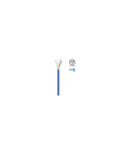 AISENS Cable de Red RJ45 LSZH CPR Dca CAT.6 UTP AWG24, Azul, 100 m