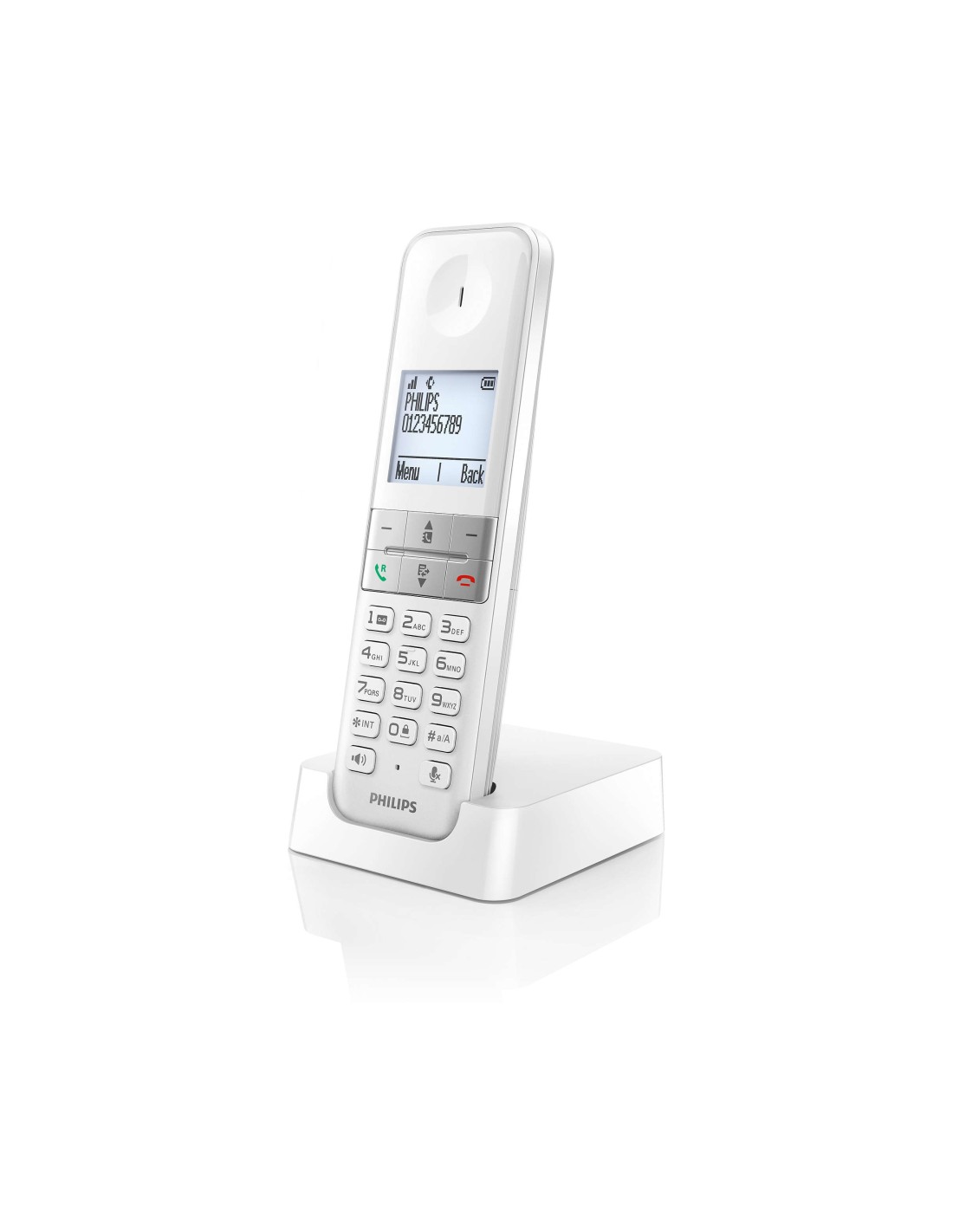 Philips D4701W/34 teléfono Teléfono DECT Identificador de llamadas Blanco