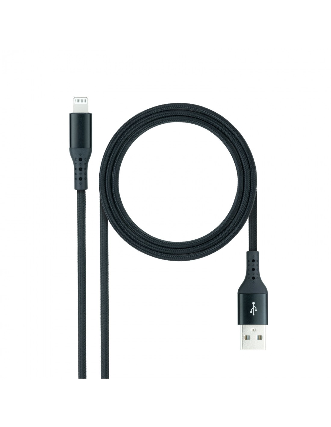 Nanocable Cable Lightning a USB 2.0, Lightning/M -USB A/M, Negro, 1 m