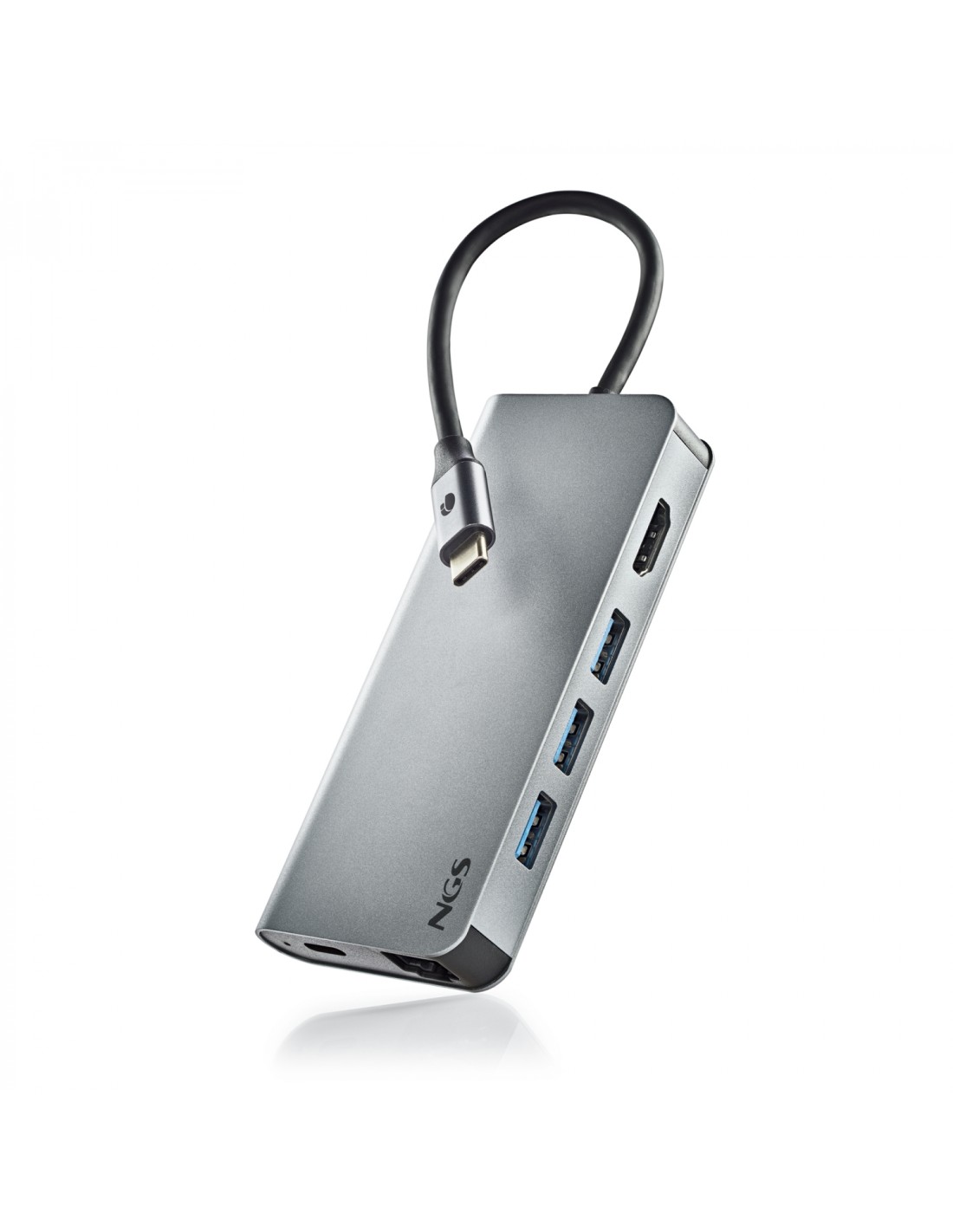 NGS WONDER DOCK 8 USB 2.0 Type-C 1024 Mbit/s Plata