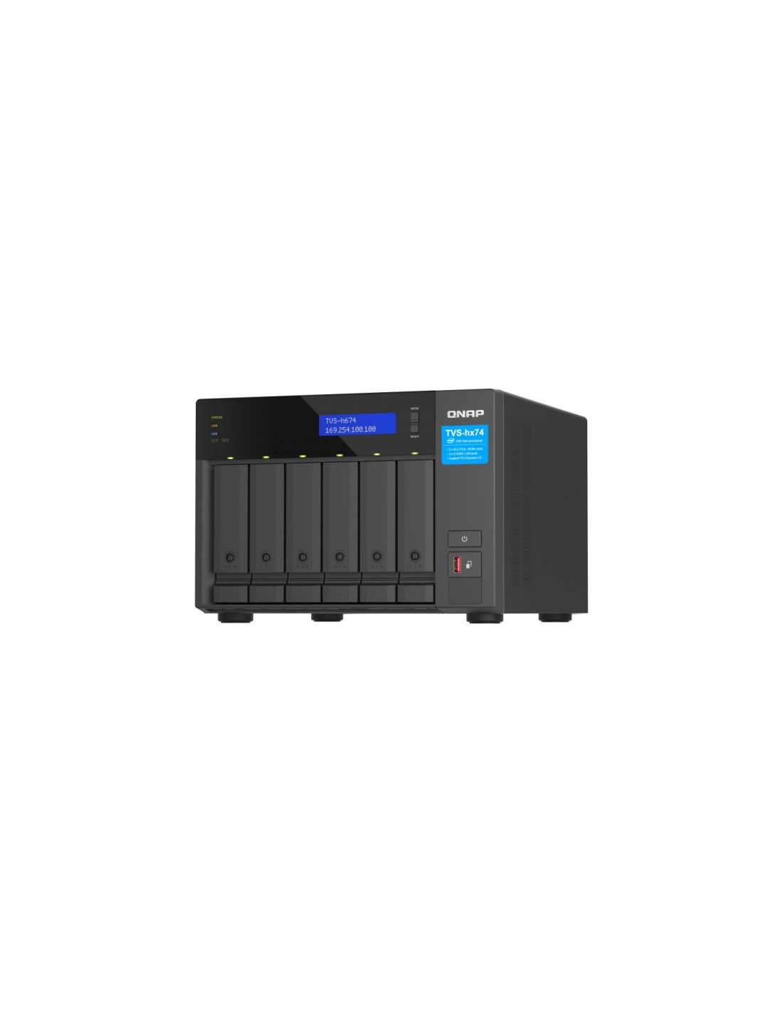 QNAP TVS-h674 NAS Torre Ethernet Negro i3-12100
