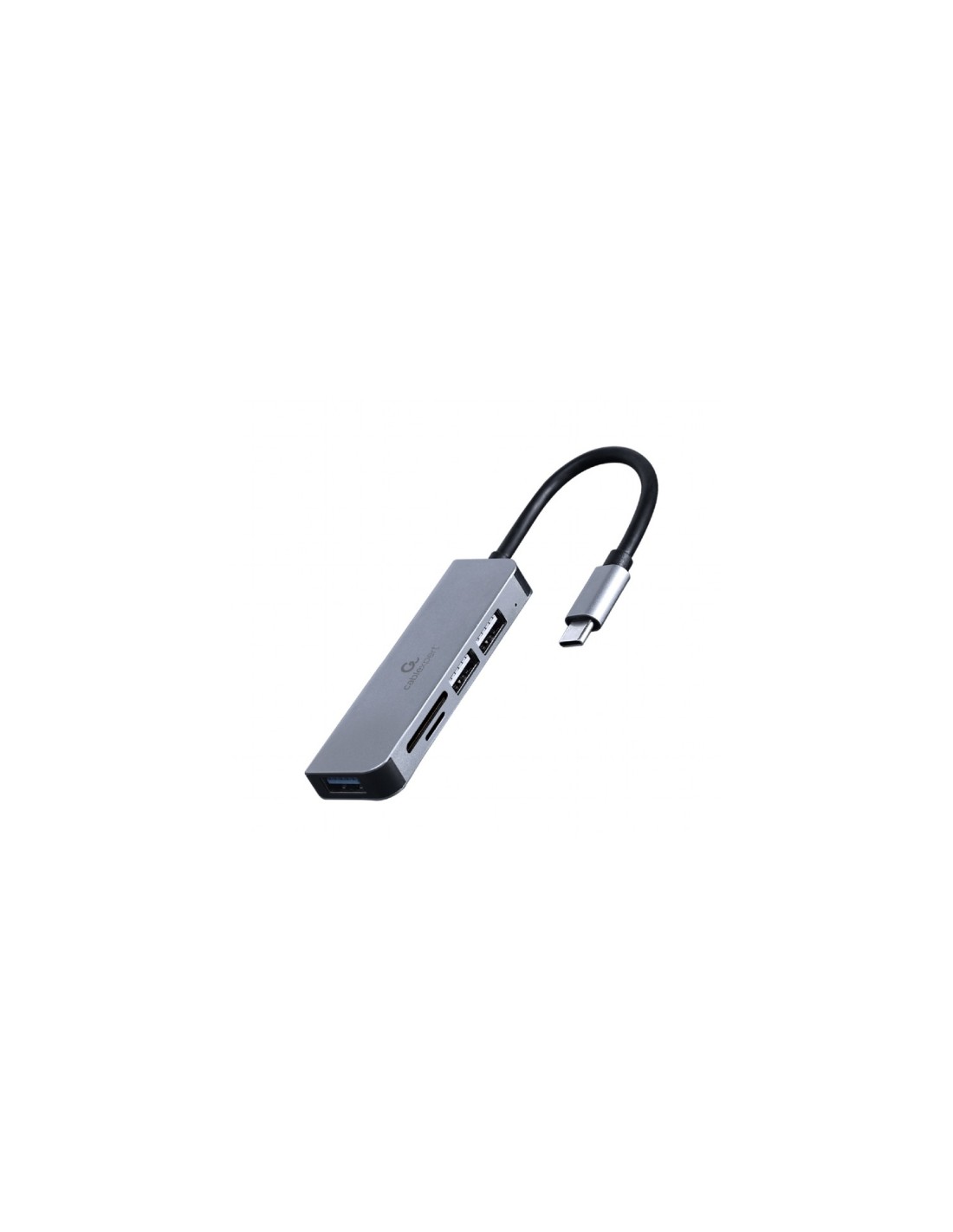 Gembird UHB-CM-CRU3P1U2P2-01 base para portátil y replicador de puertos Alámbrico USB 3.2 Gen 1 (3.1 Gen 1) Type-A Plata