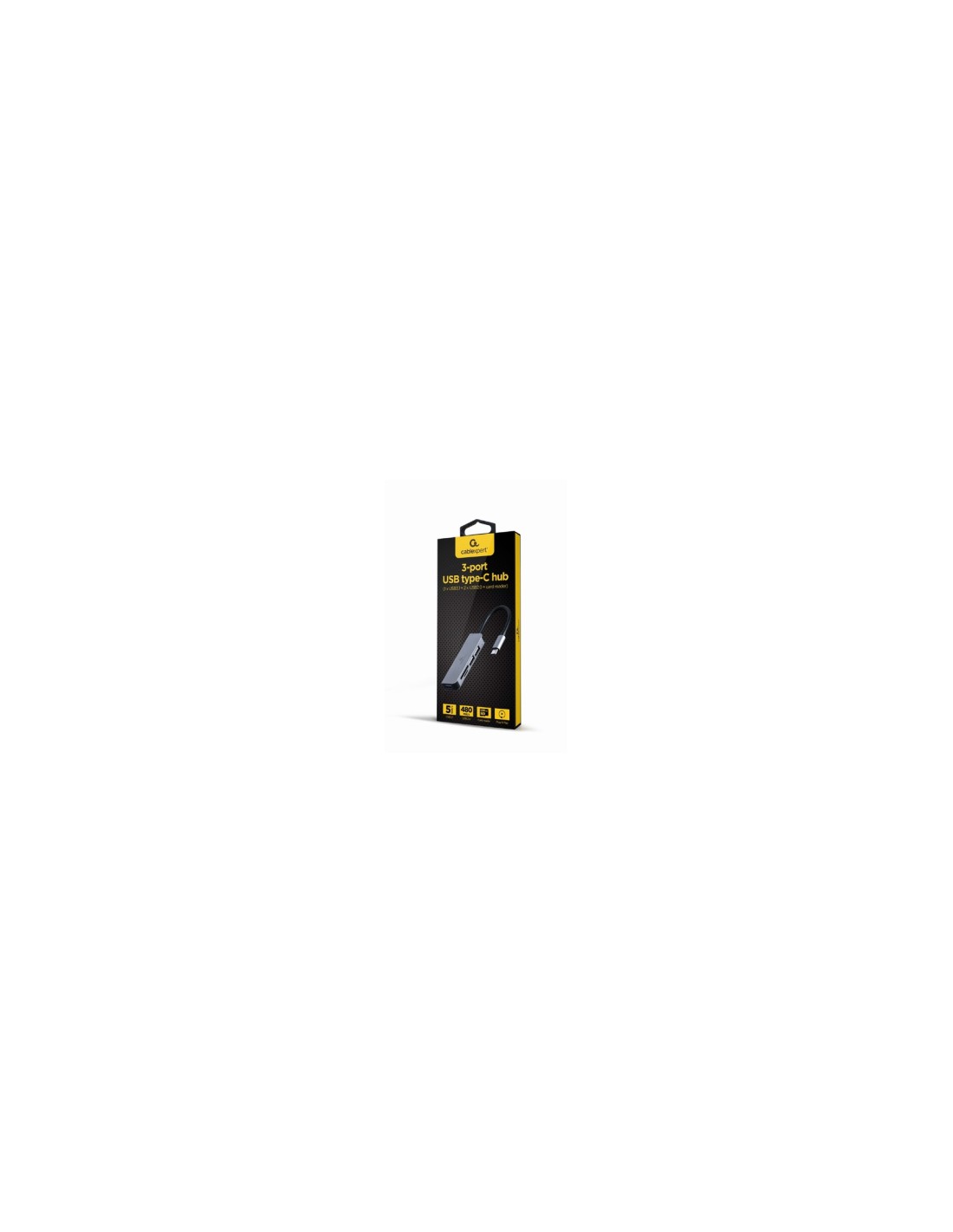 Gembird UHB-CM-CRU3P1U2P2-01 base para portátil y replicador de puertos Alámbrico USB 3.2 Gen 1 (3.1 Gen 1) Type-A Plata