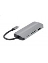 Gembird A-CM-COMBO8-02 hub de interfaz USB Tipo C Plata