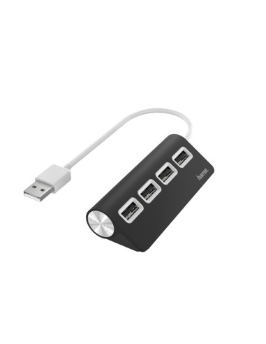 Hama | USB HUB con 4 Puertos (Concentrador USB con rápida