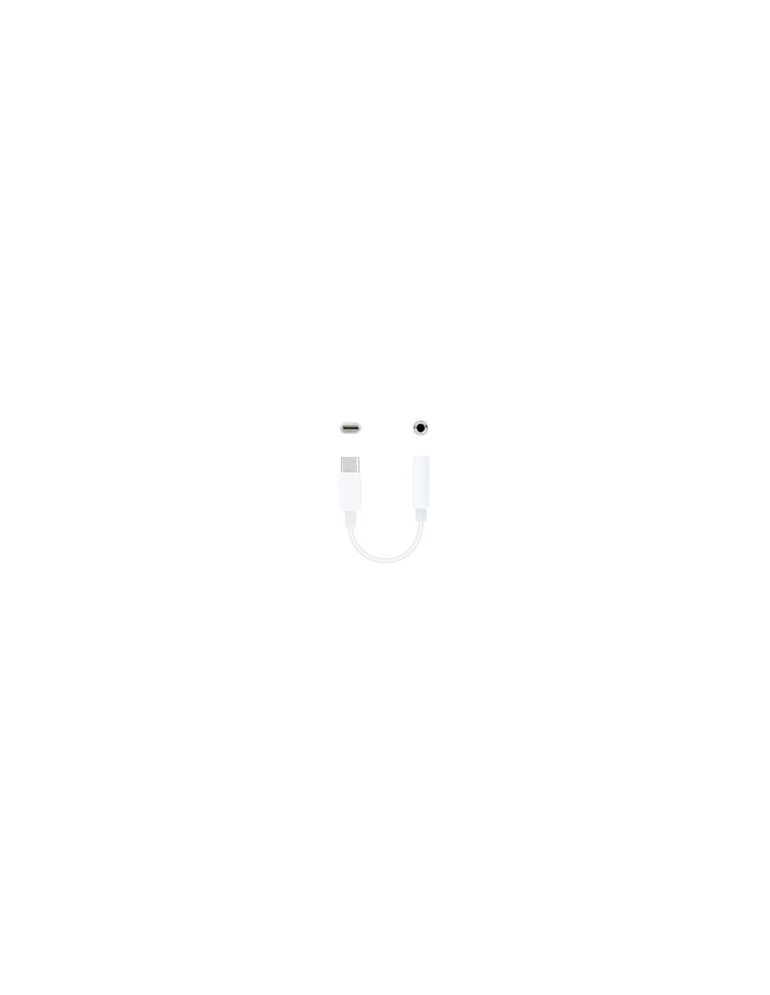 Nanocable Cable Adaptador Audio USB-C/M a Jack 3.5/H, 11 cm, Blanco