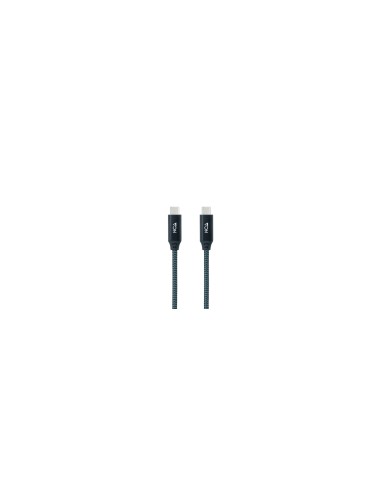 Nanocable Cable USB 3.2 Gen2x2 20Gbps 5A/100W 4K/60Hz USB-C/M-USB-C/M, Gris/Negro, 2 m