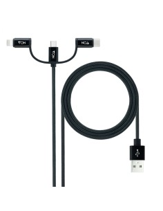 Nanocable Cable USB 3 en 1 Carga/Datos USB-A a USB-C/Micro