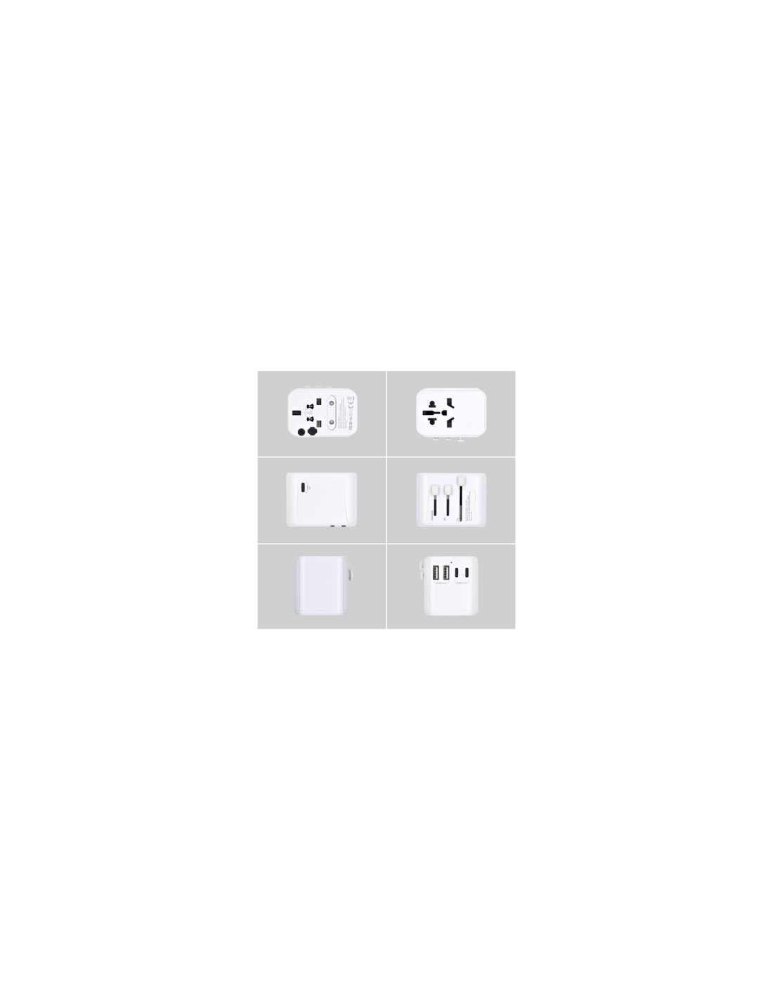 Ewent EW1470 adaptador de enchufe eléctrico Universal Blanco