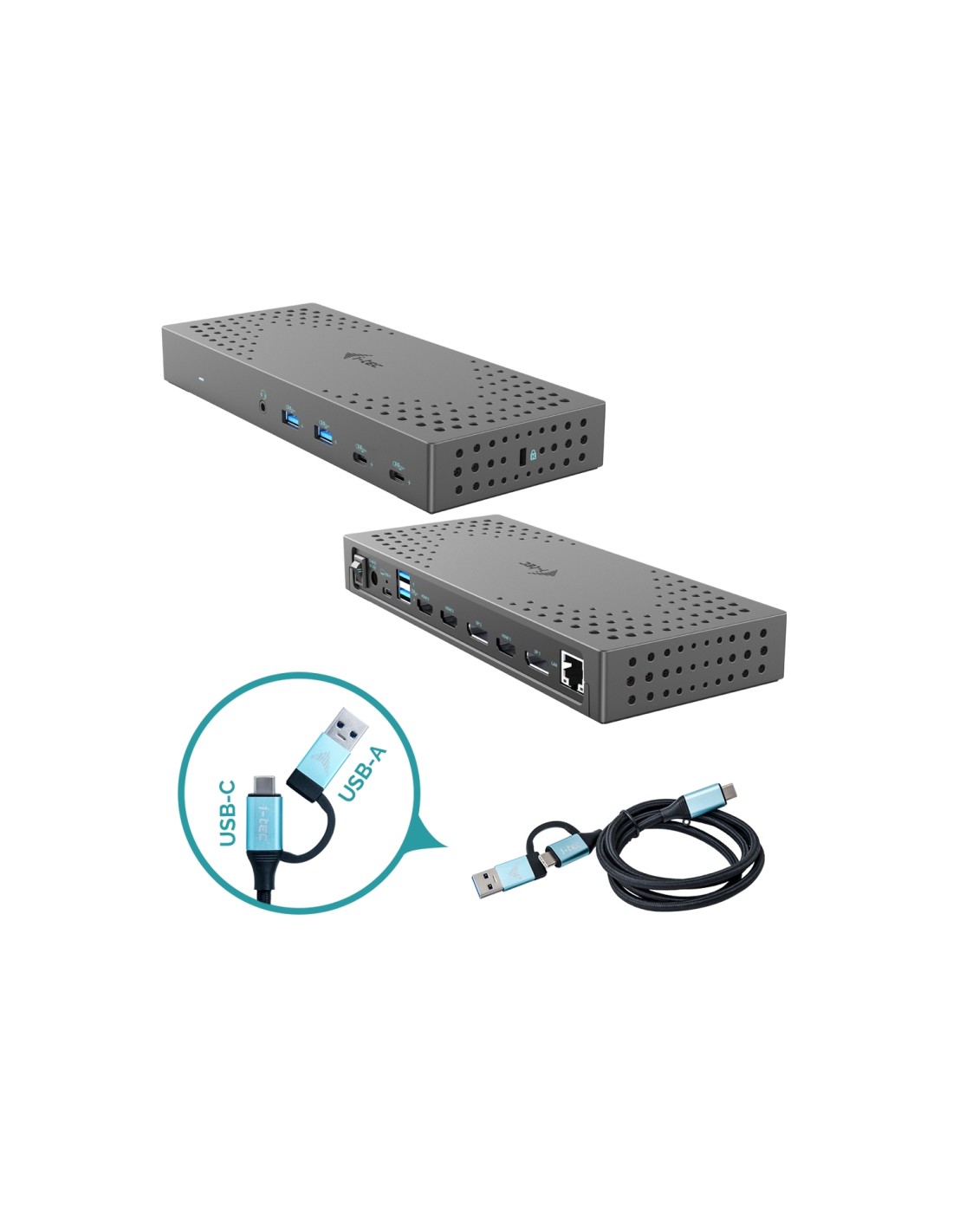 i-tec USB 3.0 / USB-C / Thunderbolt, 3x 4K Docking Station Gen 2 + Power Delivery 100W