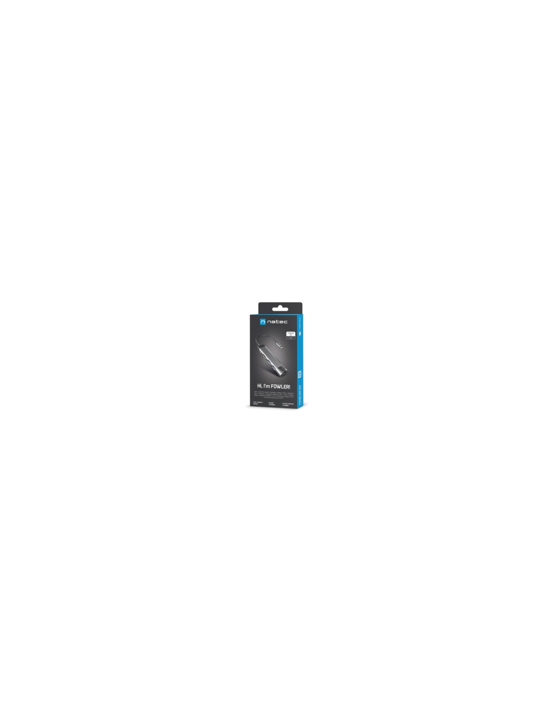 NATEC Fowler Go USB 3.2 Gen 1 (3.1 Gen 1) Type-C 5000 Mbit/s Acero inoxidable