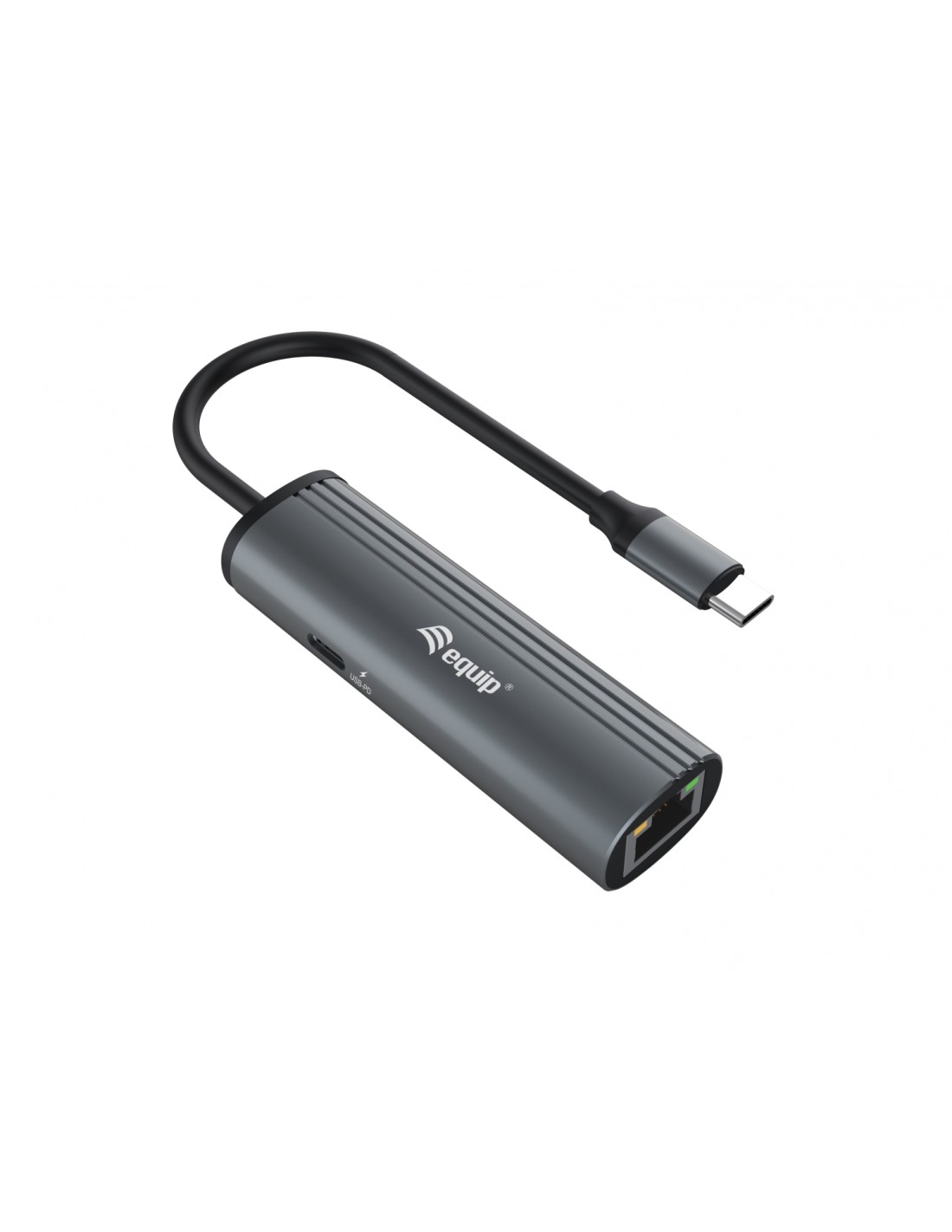 Equip 133486 hub de interfaz USB Tipo C 1000 Mbit/s Negro, Gris