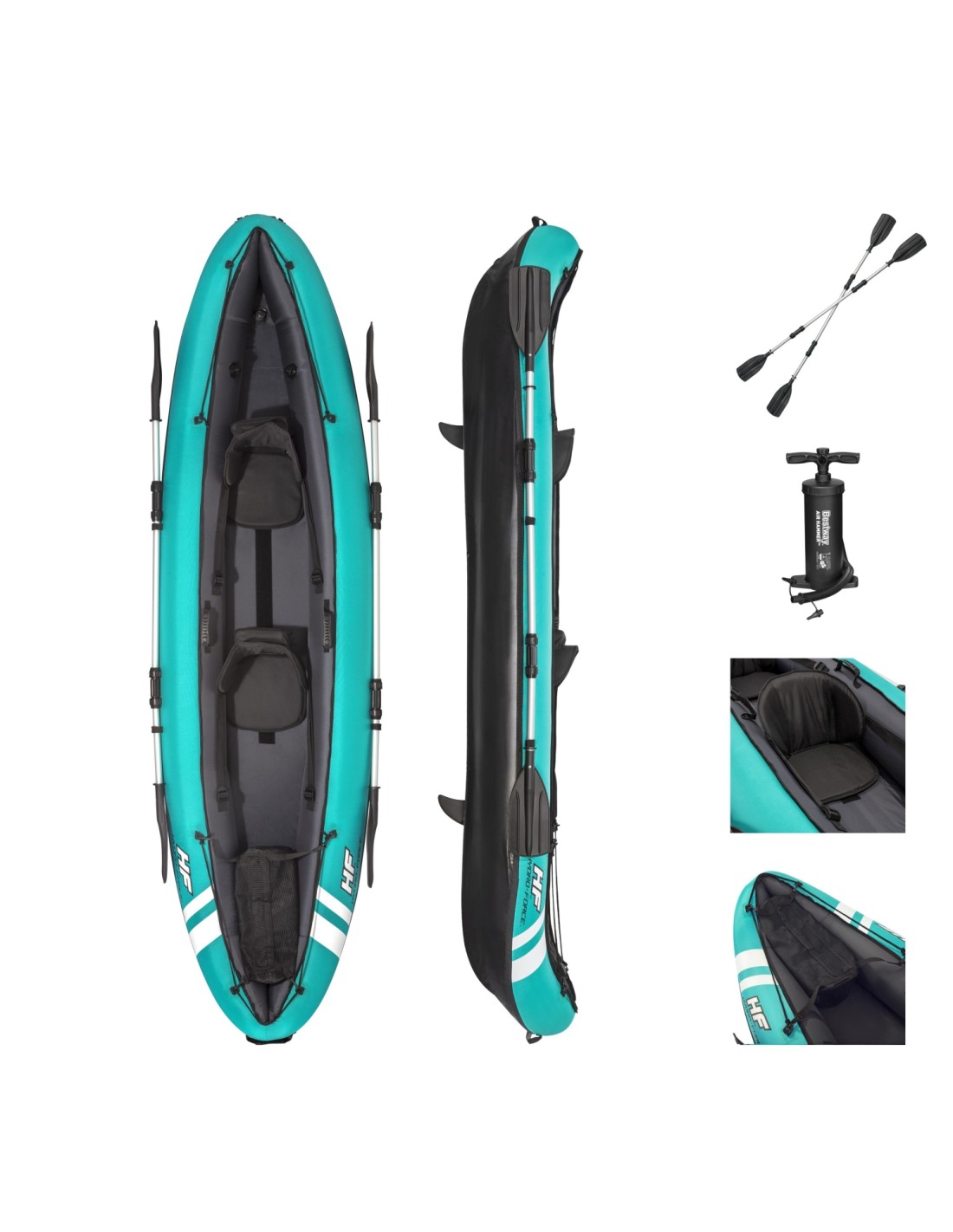 Bestway 65052 kayak deportivo 2 personas(s) Negro, Azul Kayak inflable
