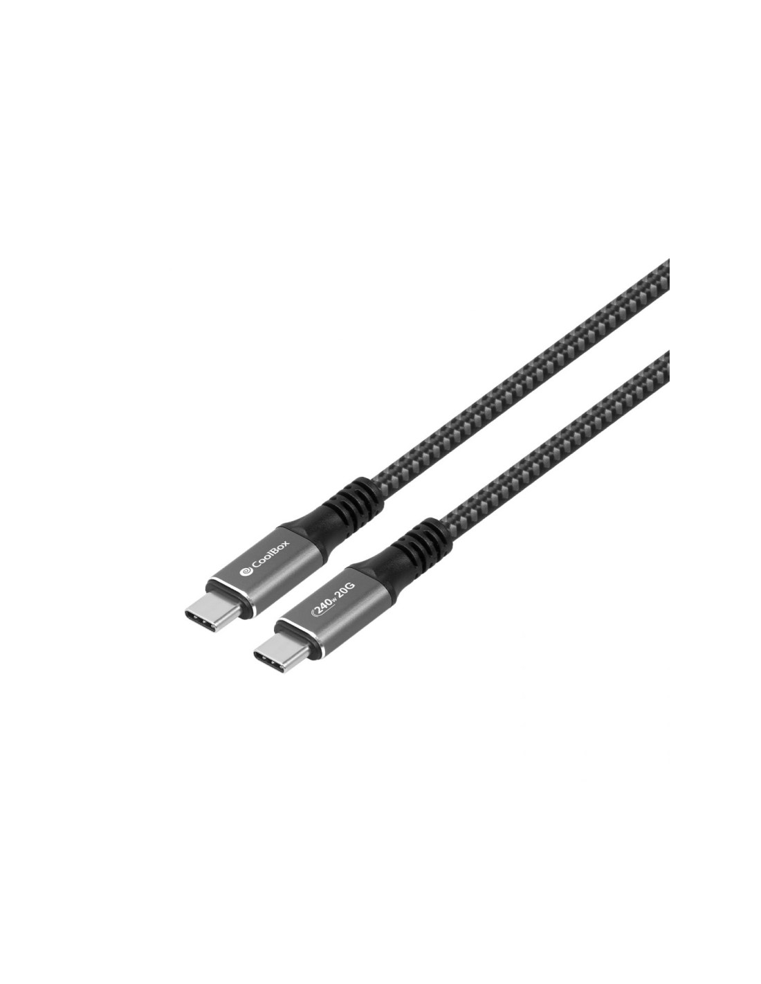 CoolBox COO-CAB-UC-240W cable USB 1,2 m USB 3.2 Gen 2 (3.1 Gen 2) USB C Gris
