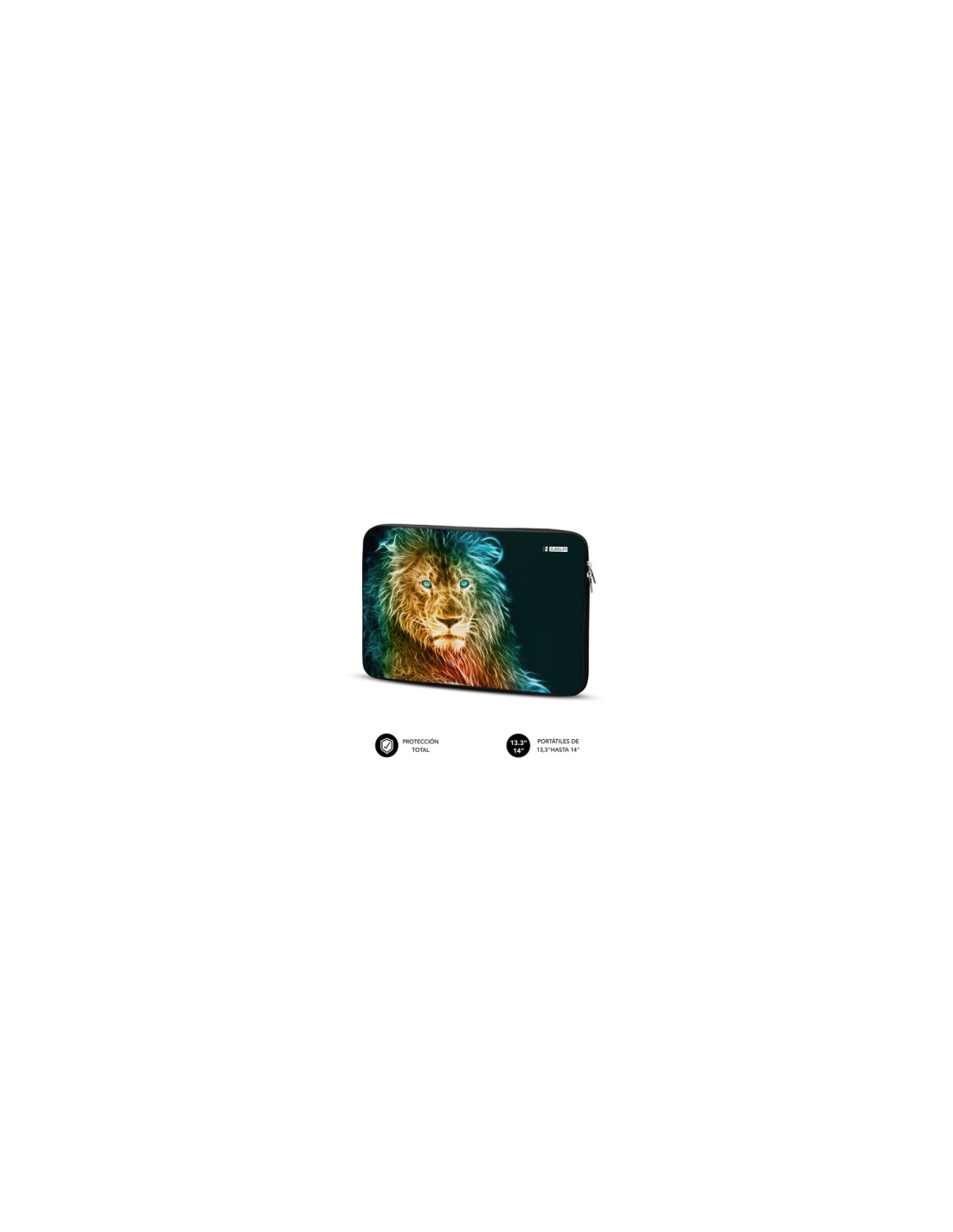 SUBBLIM Funda Ordenador Neopreno Trendy Sleeve Neo Lion 13,3-14"
