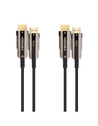Nanocable Cable HDMI V2.0 AOC 4K@60Hz 18Gbps A/M-A/M, Negro, 10 m