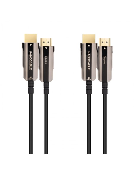 Nanocable Cable HDMI V2.0 AOC 4K@60Hz 18Gbps A/M-A/M, Negro, 10 m