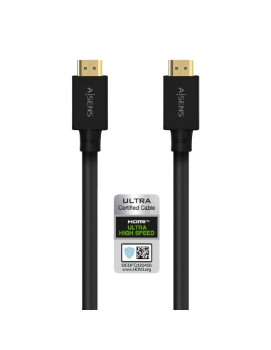 AISENS Cable HDMI V2.1 Ultra Alta Velocidad / Hec 8K@60Hz 48Gbps, A/M-A/M, Negro, 5.0M
