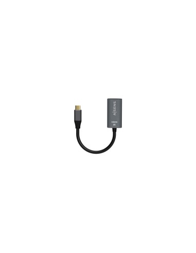 AISENS Conversor Aluminio USB-C a HDMI 4K@60Hz, USB-C/M-HDMI/H, Gris,