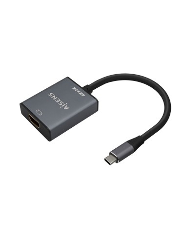AISENS Conversor Aluminio USB-C A HDMI 4K@30Hz, USB-C/M-HDMI/H, Gris,
