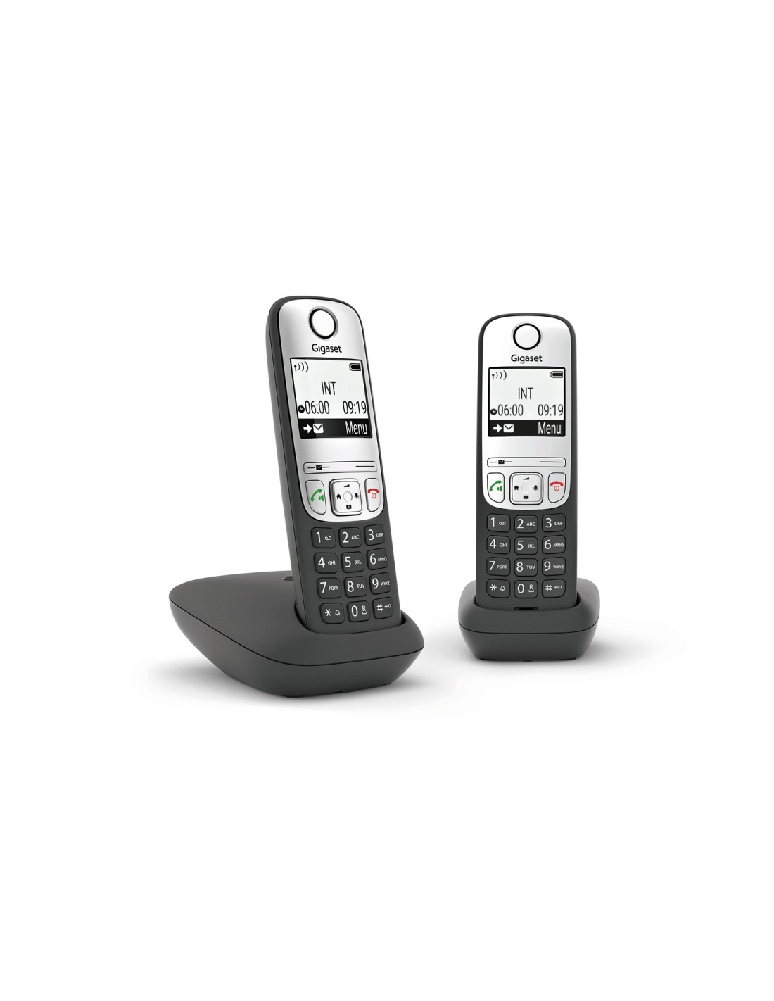 Gigaset A690 Duo Teléfono analógico Identificador de llamadas Negro, Plata