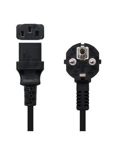 Nanocable Cable Alimentación CPU, CEE7/M-C13/H, Negro, 2 m