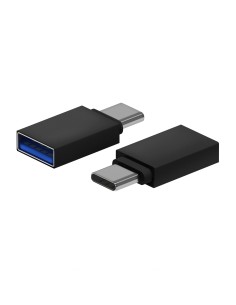 AISENS Mini Adaptador Aluminio USB 3.2 Gen1 3A, Tipo USB-C/M-A/H,