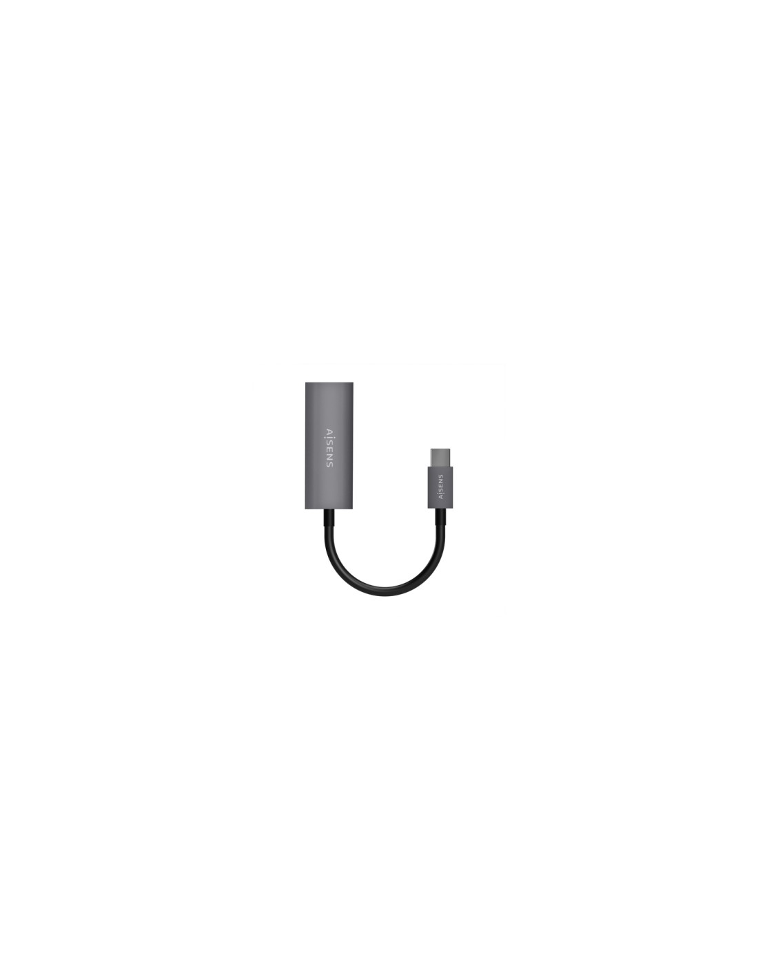 AISENS Conversor USB3.1 Gen1 USB-C A Ethernet Gigabit 10/100/1000 Mbps, Gris, 15cm
