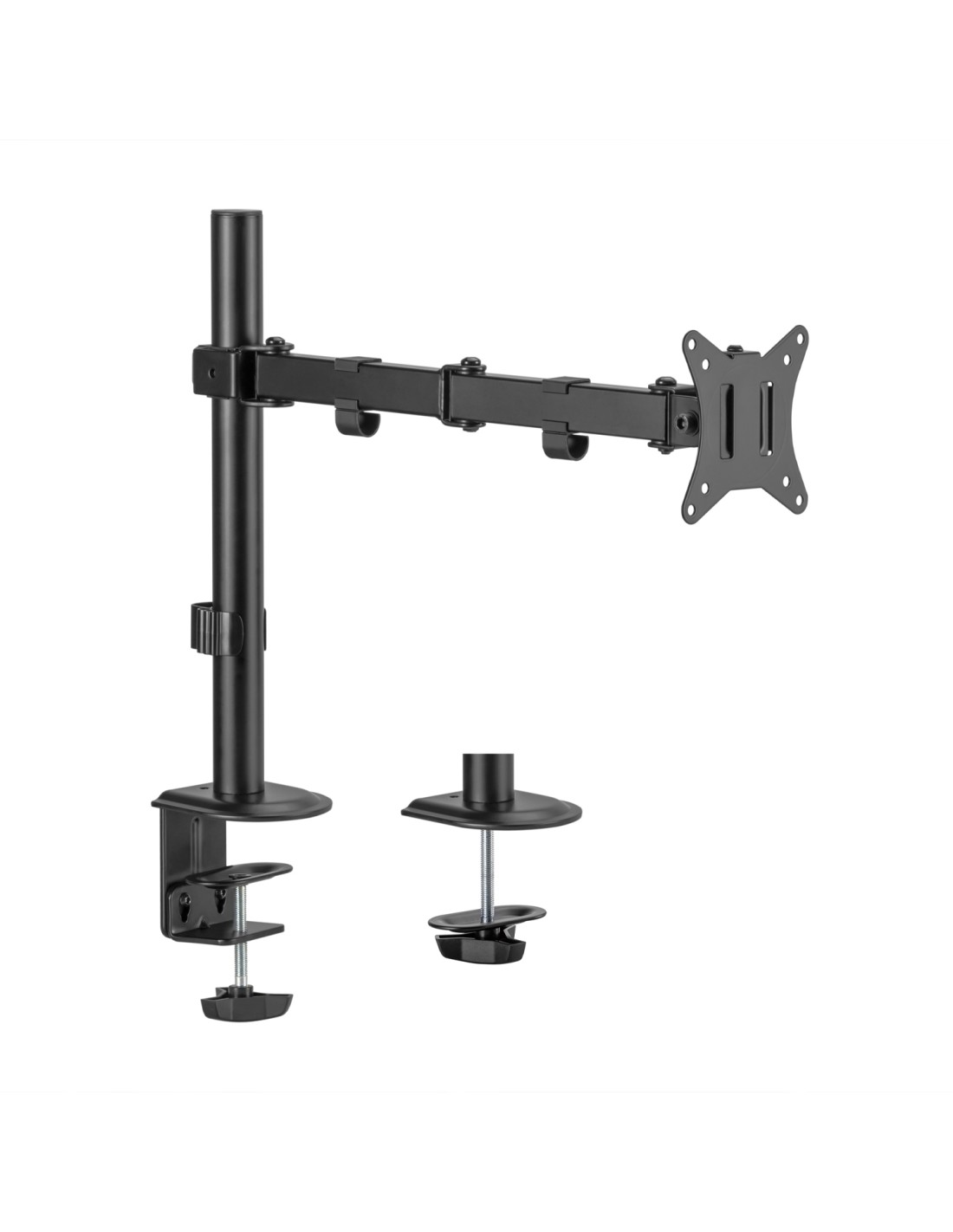 AISENS Soporte De Mesa Eco Giratorio E Inclinable Para Monitor/tv 9kg (3 Pivotes, 1 Brazo) De 17-32, Negro