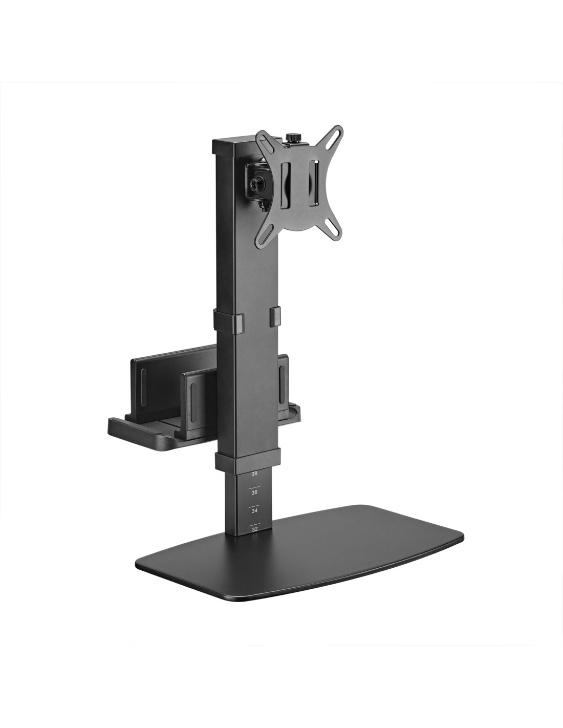 AISENS Soporte De Mesa Eco Giratorio E Inclinable Para Monitor/tv Y Mini Pc 8kg De 17-32, Negro