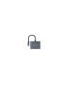 Nanocable Conversor USB-C a 2xHDMI/USB2.0/PD, 15 cm, Gris