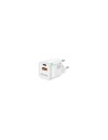 AISENS Cargador Gan 30W, 1xUSB-C PD3.0 QC4.0, 1xUSB-A QC3.0, Blanco