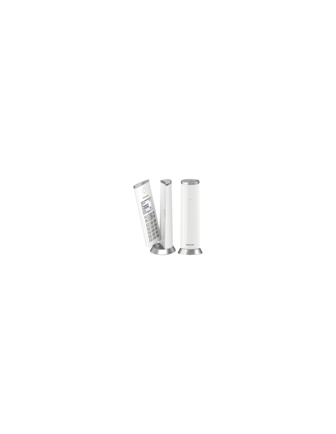 Panasonic KX-TGK212SP Teléfono DECT Identificador de llamadas Plata, Blanco