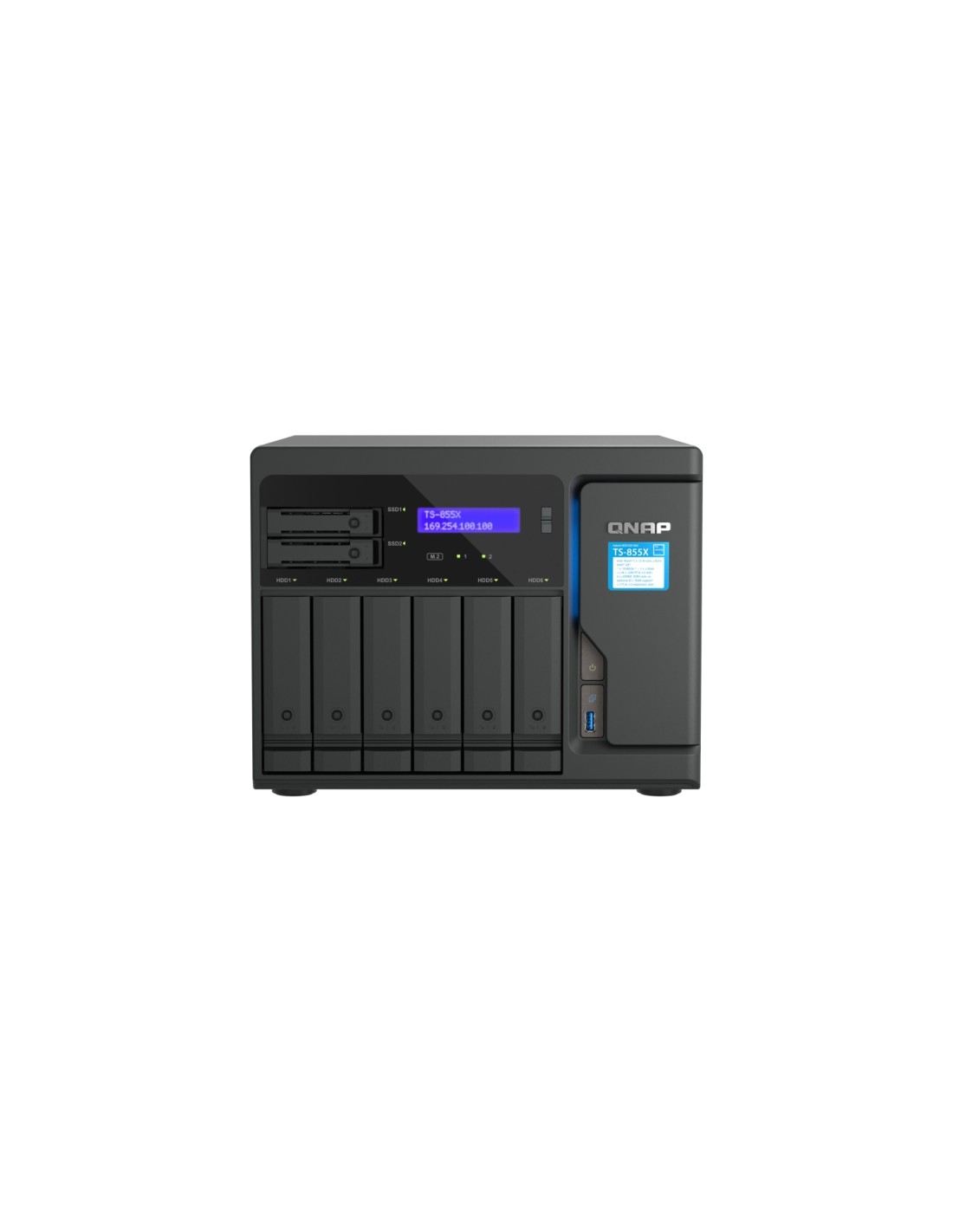 QNAP TS-855X SAN Torre Ethernet Negro C5125
