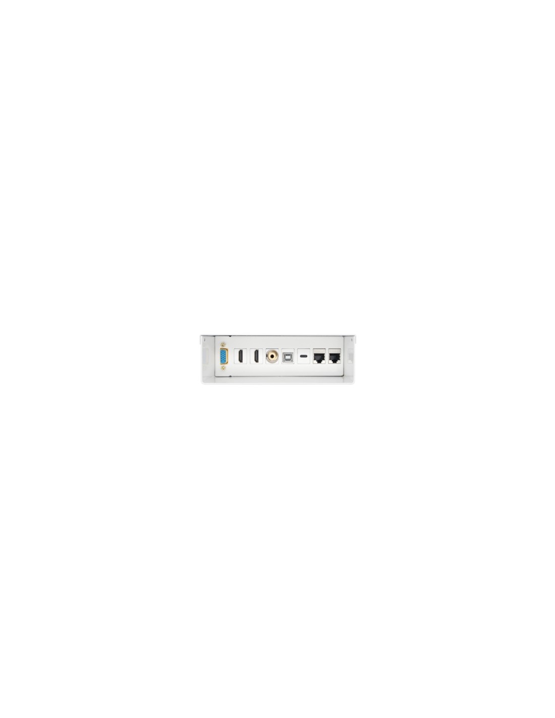 AISENS Caja de Conexiones VGA+JACK3.5+2xHDMI+1xUSB-C+1xUSB-B+2xRJ45 Cat.6A STP, Blanco