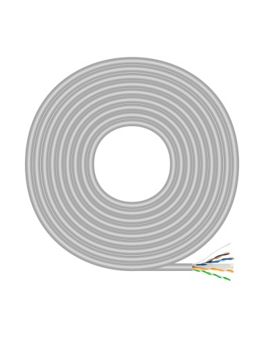 AISENS Cable de Red RJ45 Cat.6 UTP Rigido AWG23 CCA (Aleacion), Gris,