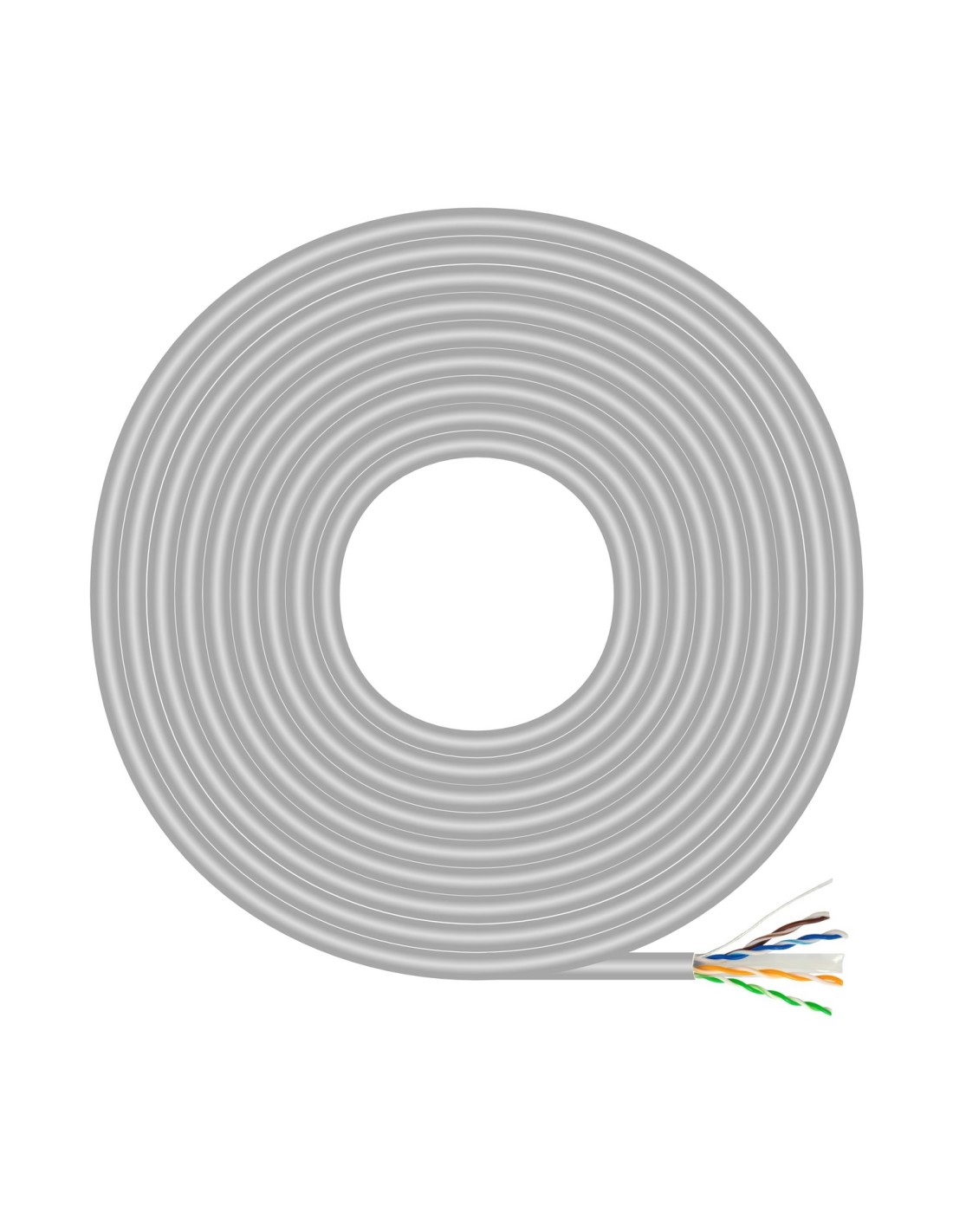 AISENS Cable de Red RJ45 Cat.6 UTP Rigido AWG23 CCA (Aleacion), Gris, 500m
