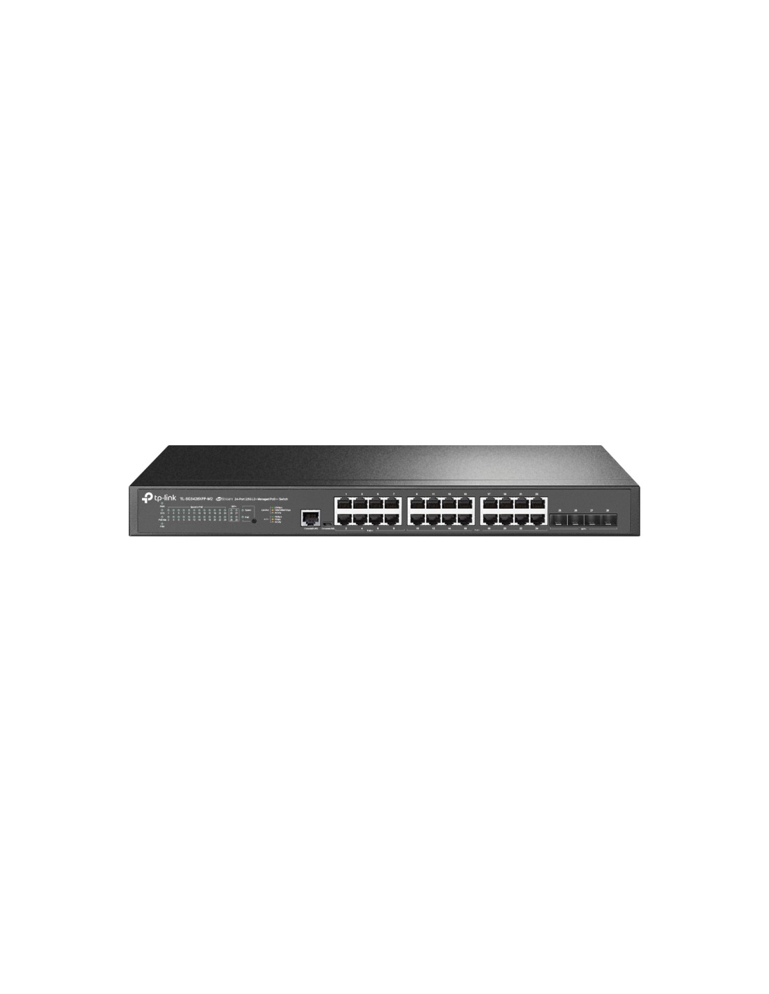 TP-Link TL-SG3428XPP-M2 switch Gestionado L2+ 2.5G Ethernet (100/1000/2500) EnergÍ­a sobre Ethernet (PoE) 1U Negro