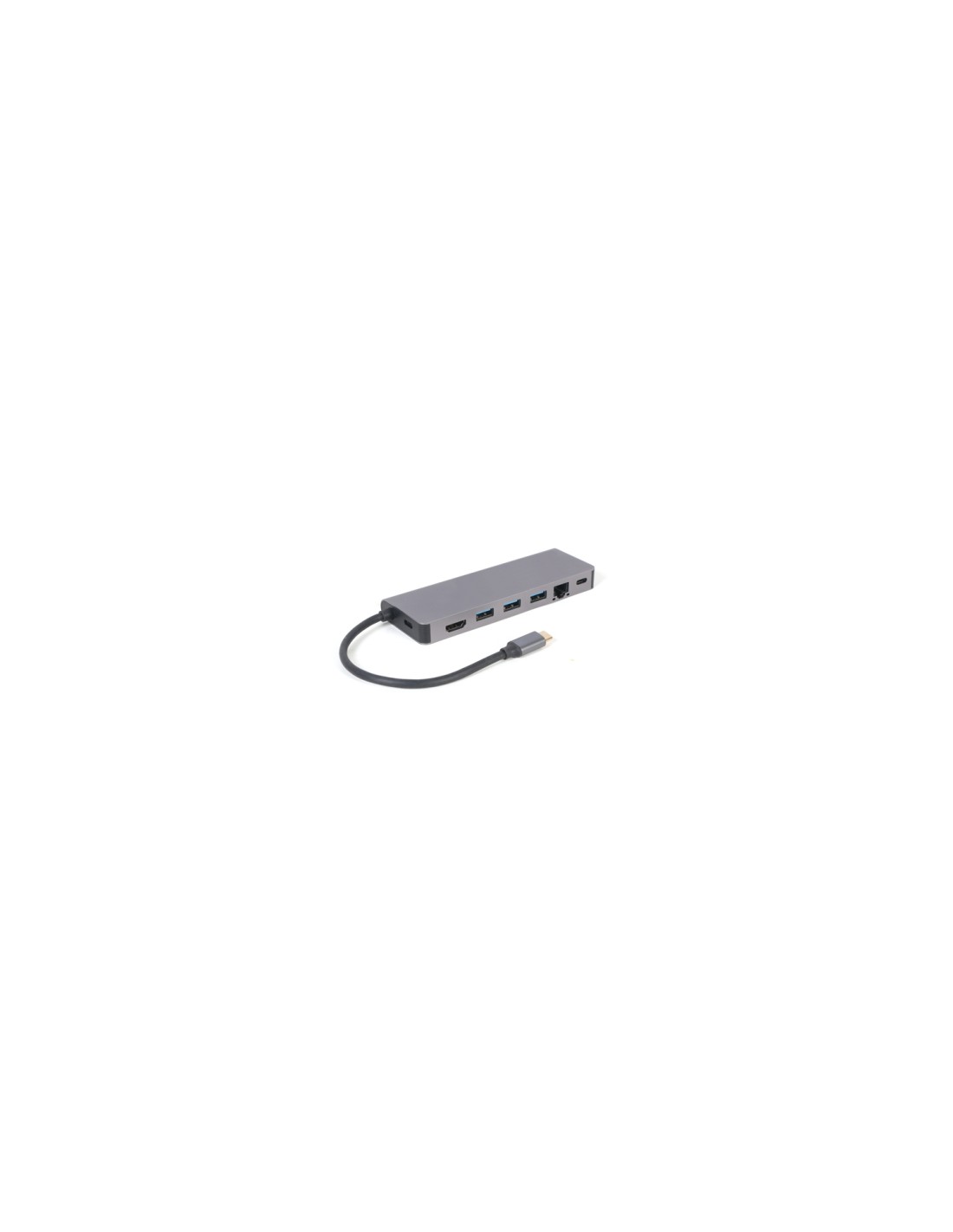 Gembird A-CM-COMBO5-05 hub de interfaz USB 3.2 Gen 1 (3.1 Gen 1) Type-C 5000 Mbit/s Gris