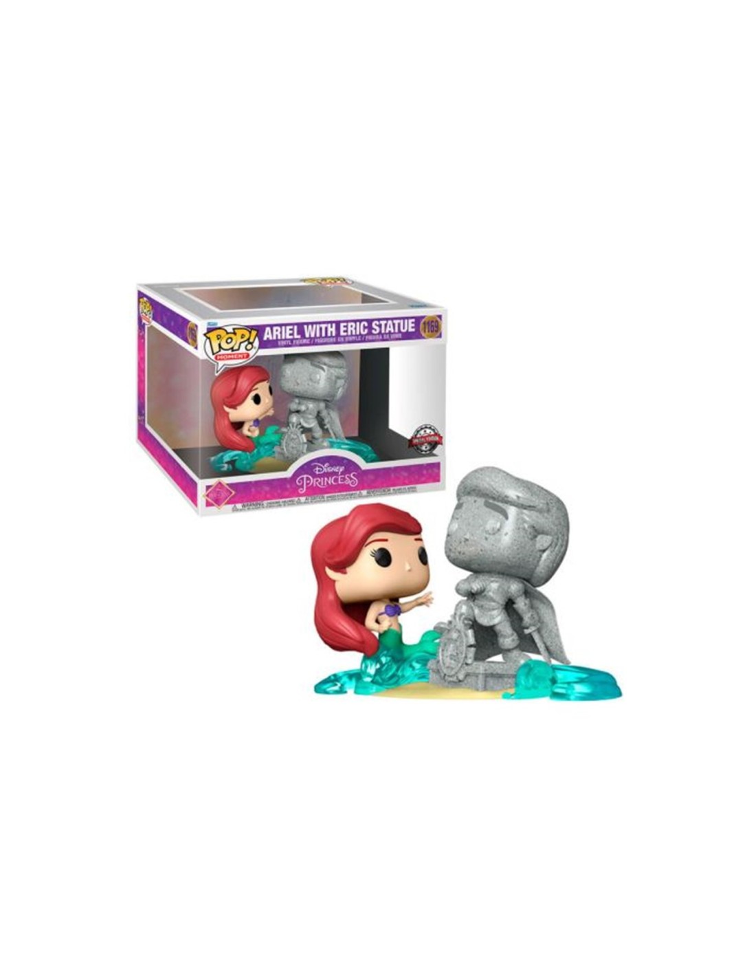 FUNKO POP MOMENT DISNEY LA SIRENITA PRINCESA ARIEL CON ESTATUA DE ERIC 58795