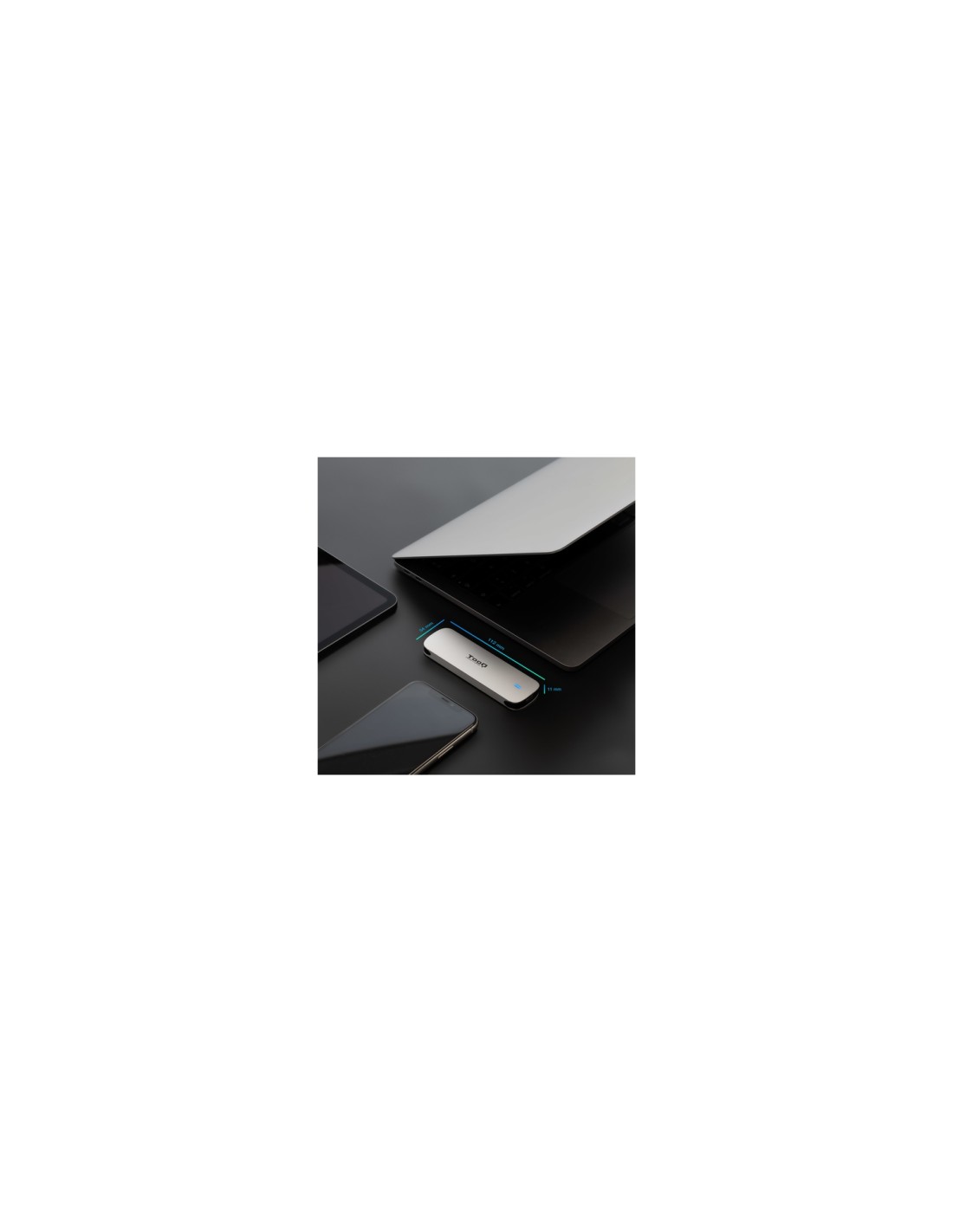 TooQ Caja Externa para SSD M.2 NGFF, Plata