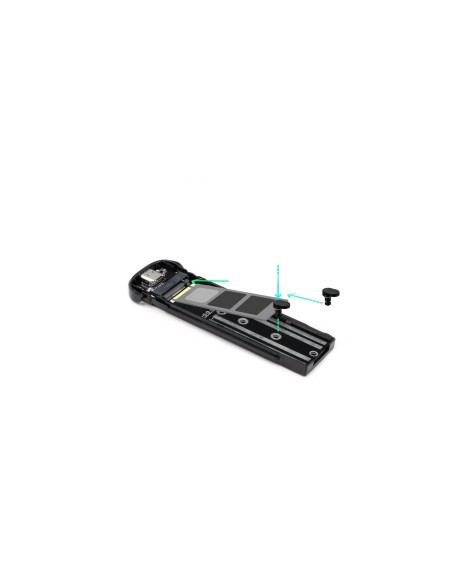 TooQ Caja Externa para SSD M.2 NVMe, Negro