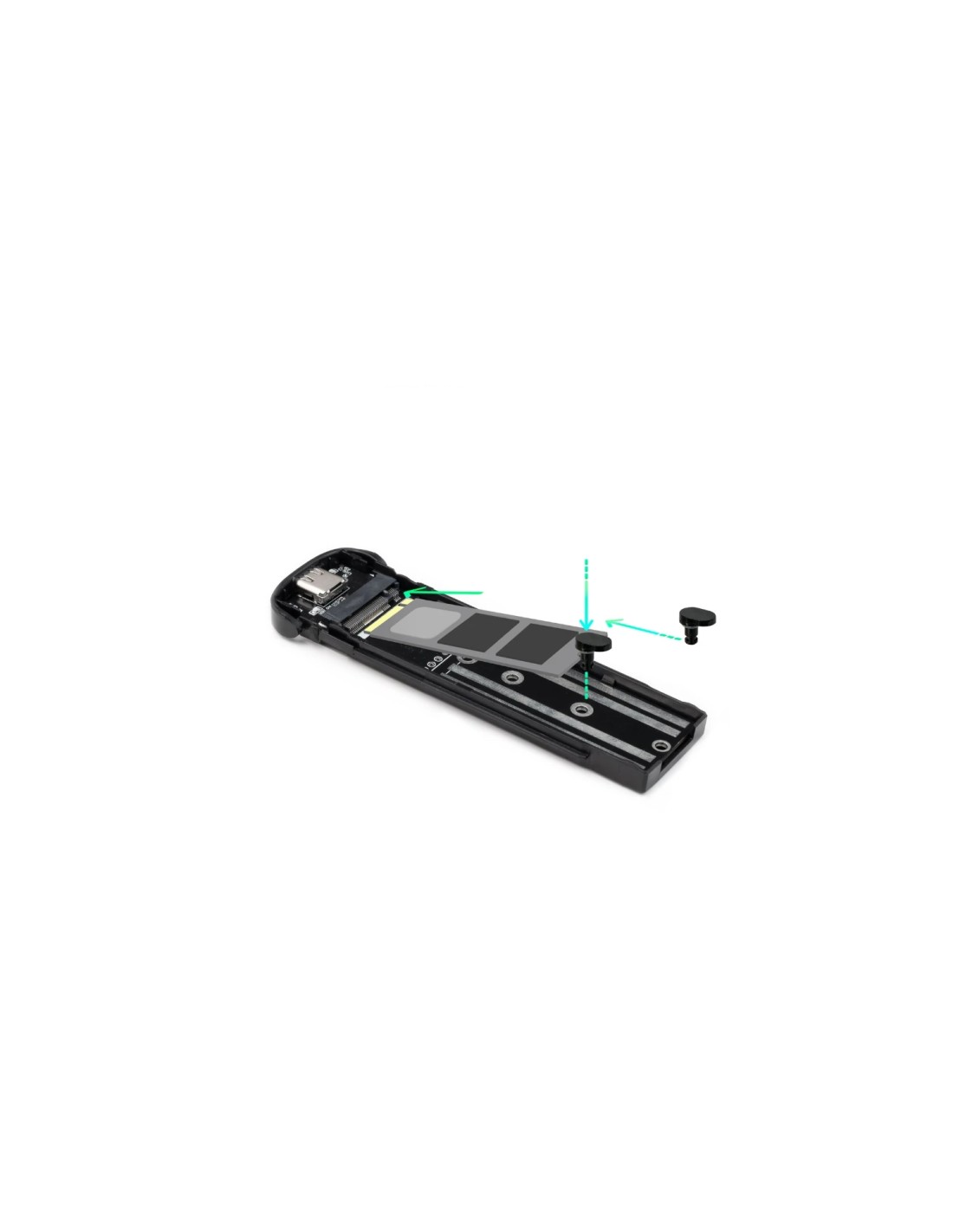 Tooq Caja Externa M.2 NVMe USB3.1 GEN2 Negra