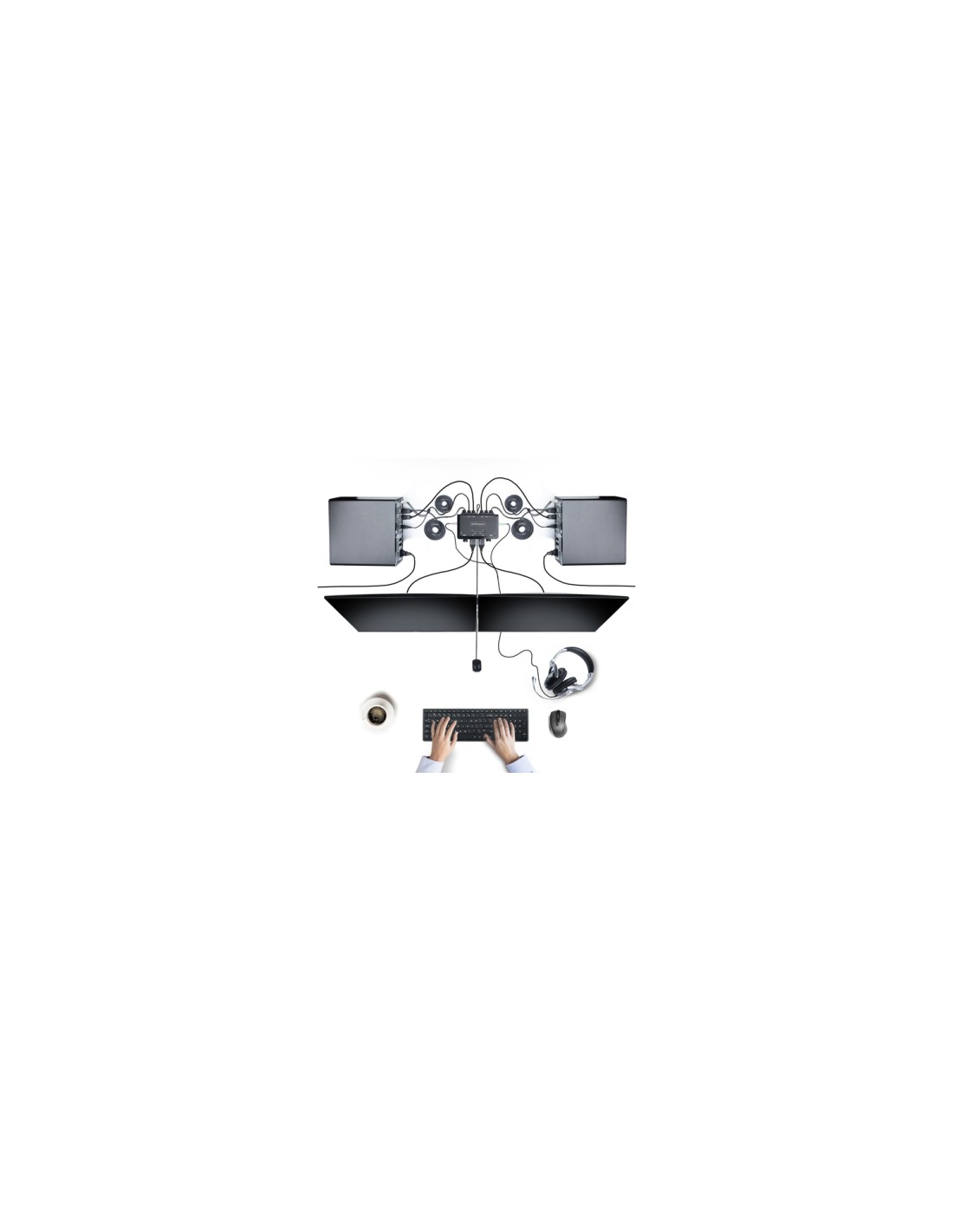 StarTech.com C2-DD46-UA2-CBL-KVM interruptor KVM Negro
