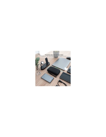 TooQ Estuche Protector para Caja Externa de 2.5”, Negro