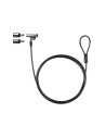 TooQ Cable de Seguridad Tipo NANO con Llave para Portátiles 1.5 metros, Negro