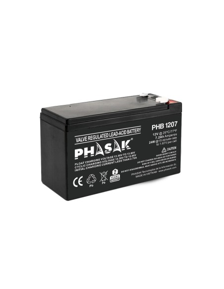 Phasak PHB 1207 baterÍ­a para sistema ups Sealed Lead Acid (VRLA) 12 V 7,2 Ah