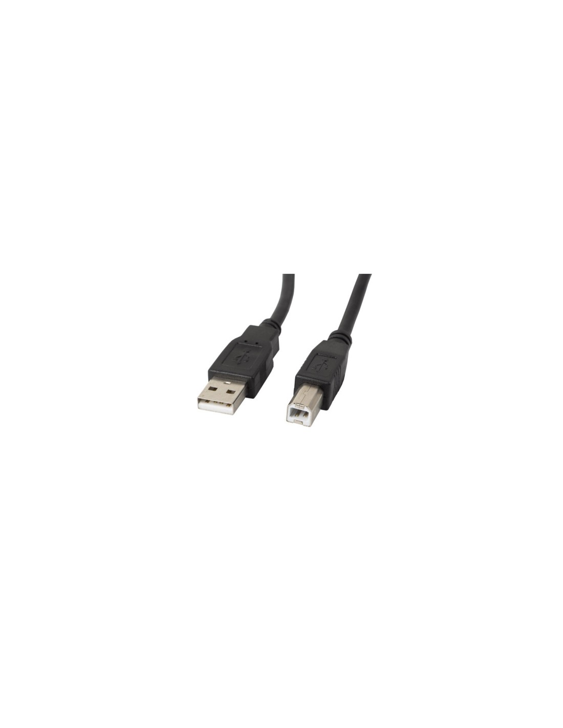 Lanberg CA-USBA-10CC-0005-BK cable USB 0,5 m USB 2.0 USB B Negro
