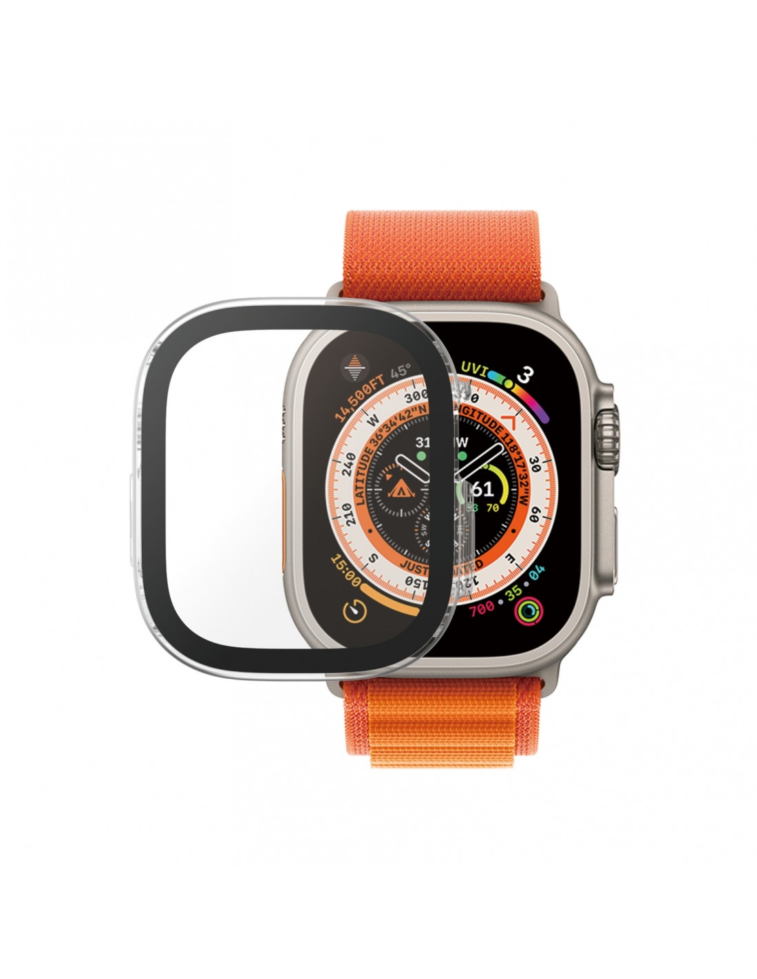 PanzerGlass Apple Watch Full Body Case D30 Transparente Vidrio templado, Tereftalato de polietileno (PET)